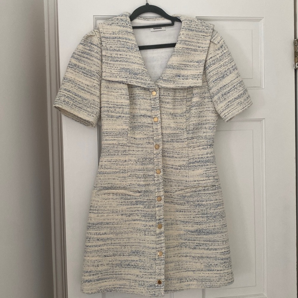 Sandro tweed dress 36